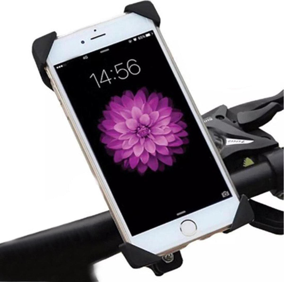 ROTTO Fiets Telefoonhouder - Aluminium - 360° Draaibaar - Universeel Voor 55-100mm Telefoons