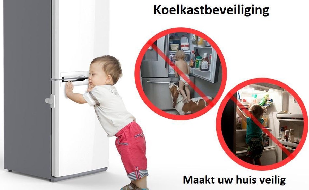 kinderbeveiliging voor koelkast - beveiliging - deurbeveiliging - baby  proof -... | bol