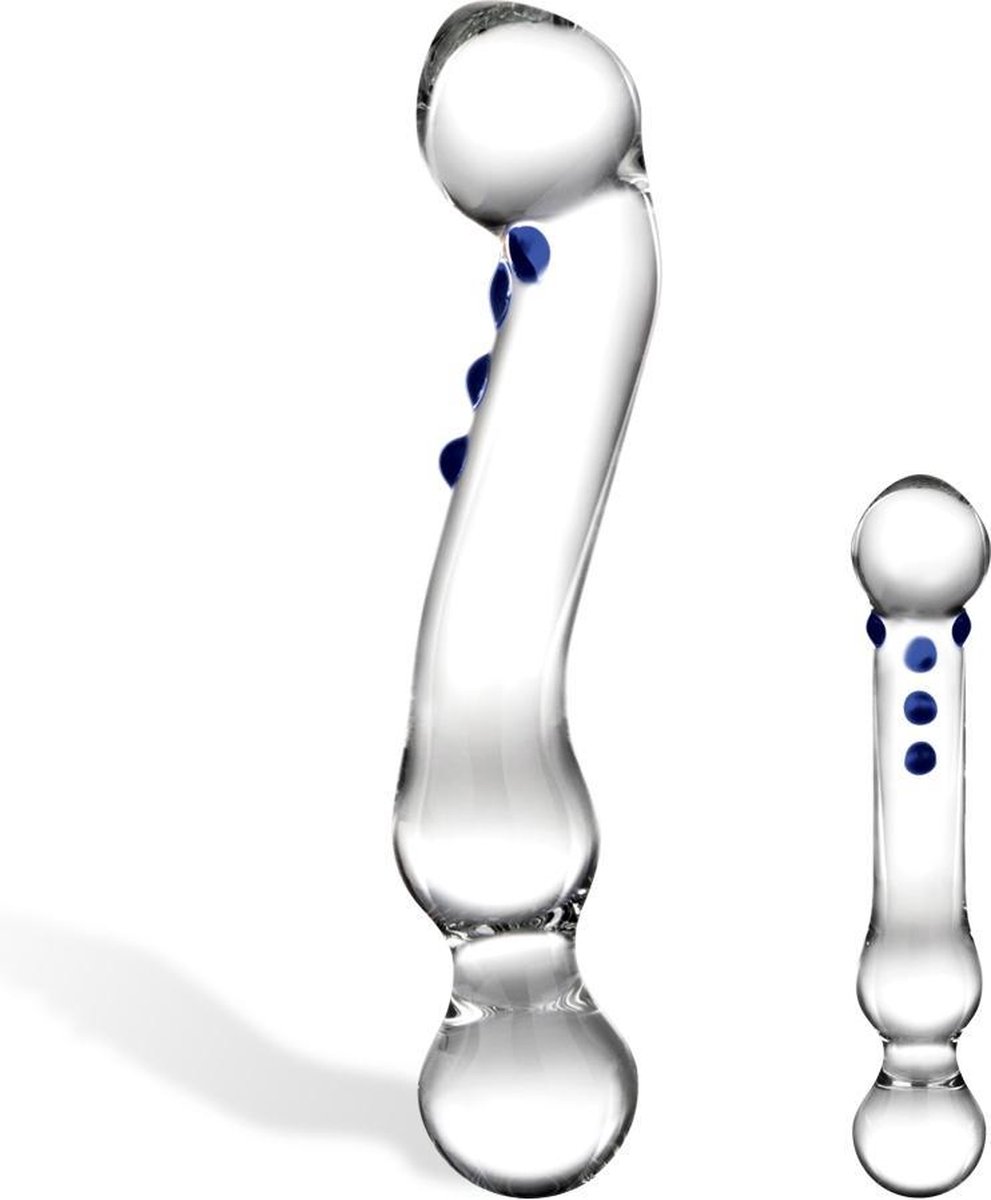 Goedkoopste Glas - Curved G-Spot Glazen Dildo