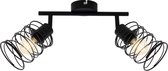 Briloner Leuchten KRUSEL Plafondlamp - 2 -lichts - Spots Draai en kantelbaar - E14 - Metaal - Zwart