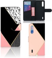 Bookcase Xiaomi Mi 9 Lite Zwart Roze Vormen