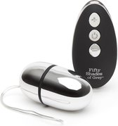Fifty Shades Relentless Vibrations Remote Control Pleasure Egg - Zwart/ Zilver