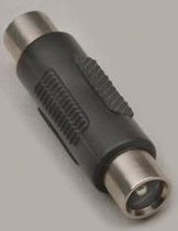 DC plug (v) - DC plug (v) koppelstuk - 5,5mm x 2,5mm / zwart