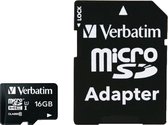 Verbatim, MicroSDHC Card 16GB CLASS 10 + Adaptor