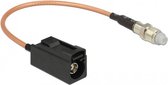 Fakra A (v) - FME (v) adapter kabel - RG316 - 50 Ohm / transparant - 0,20 meter