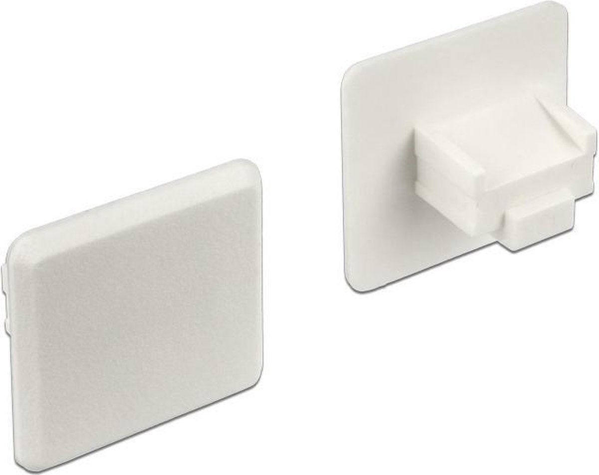 RJ45 (m) afsluitcovers voor RJ45 (v) poorten zonder greep - 10 stuks / wit