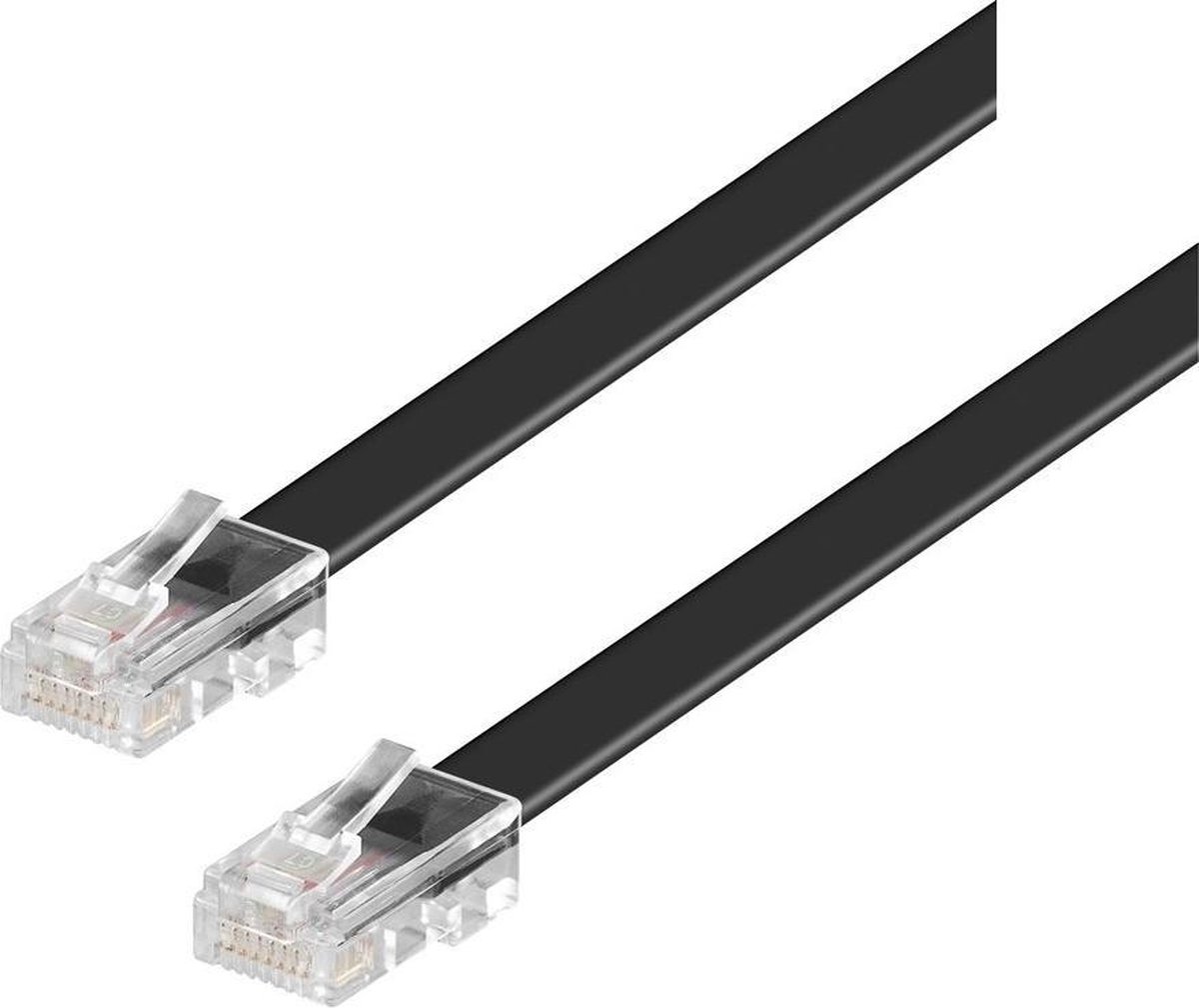 RJ45 - RJ45 8-aderige ISDN telefoonkabel / zwart - 10 meter