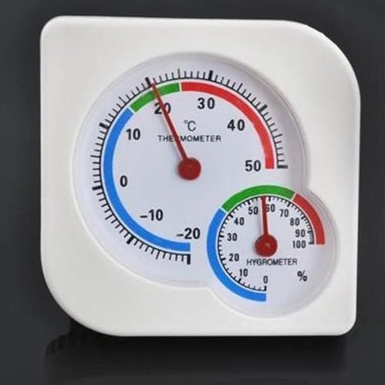 Analoog Thermometer en Hygrometer in 1 - Binnen en Buiten - wit | bol.com