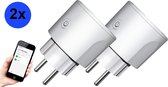 Smart Wifi Stopcontact Two Pack | Smart Plug | Slimme Stekker met Energy Meter en Tijdschakelaar | Werkt met Google Home (Google Assistant), Alexa (Echo) en IFTTT