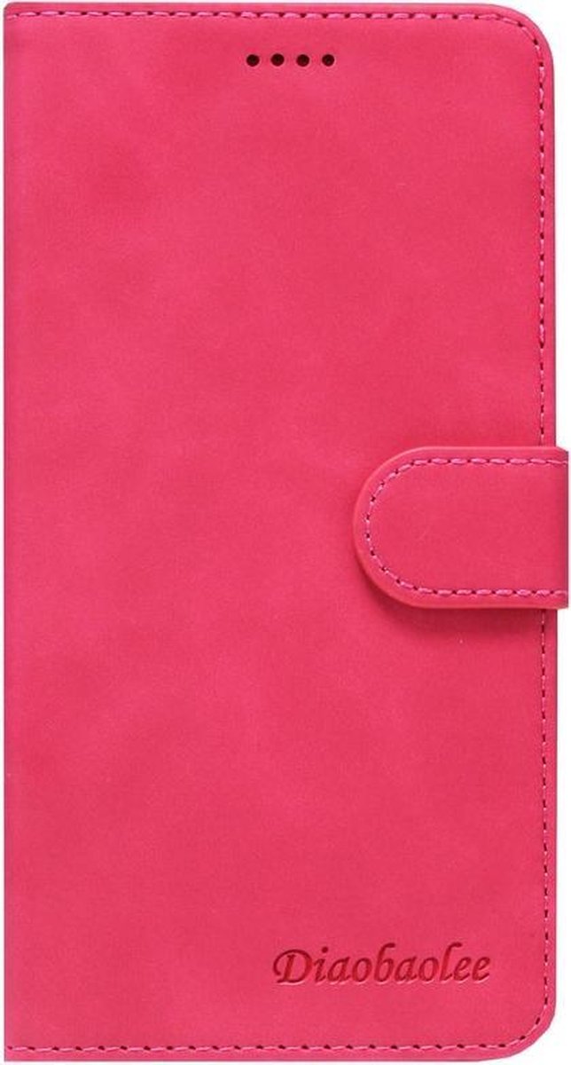 DIAOBAOLEE Kunstleren Book Case Portemonnee Pasjes Hoesje Geschikt Voor iPhone 11 - Roze