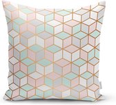 Woonkamer sierkussen stijlvol geometrisch 3D uniek ontwerp - Kussens woonkamer - Binnen of Buiten decoratie sierkussens 45cm x 45cm