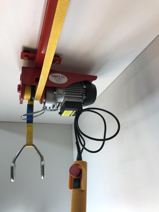 . longontsteking Italiaans Electrische Fietslift rood met gele hijsbanden 125kg | bol.com