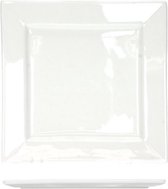 Napoli Wit Dessertborden  22x22 cm - Aardewerk - (Set van 6) En Yourkitchen E-kookboek - Heerlijke Smulrecepten