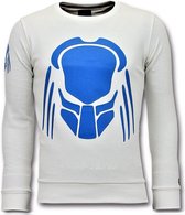 Sweater Heren - Predator Neon Print - Wit