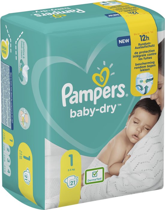 Pampers Baby Dry Newborn maat 1 - 21 stuks | bol.com