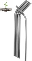 Roestvrijstalen Rietjes  Zilver 3 st. Gebogen - RVS Rietjes - Metalen Rietjes
