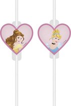 PROCOS - 4 kartonnen Disney Dreaming Princesses rietjes met afbeelding - Decoratie > Rietjes