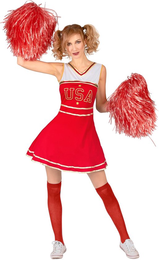 SUPPLIES Rood USA cheerleader kostuum voor dames - - Volwassenen... | bol.com