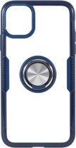 Handige telefoonhoes met vingerring voor iPhone  11 6.1 inch - Blauw