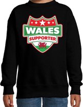 Welsh / Wales schild supporter sweater zwart voor kinderen 12-13 jaar (152/164)