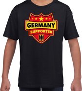 Duitsland / Germany schild supporter  t-shirt zwart voor kindere XS (110-116)