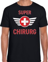Super chirurg cadeau t-shirt zwart voor heren S