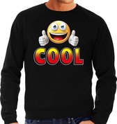 Funny emoticon sweater Cool zwart heren M (50)