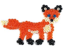 foto van Hama midi VOS / WOLF strijkkralen vormpje / figuur / grondplaat voor normale strijkparels (strijkkralenbordje / legbordje dier, creatief kralen cadeau voor Sint / Kerst / kinderfeestje / schoencadeau!