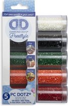 Diamond Painting Steentjes Los - DDA.081 Diamond Dotz® - Pakket van 5 kleuren - Holiday (8015, 8333, 8222, 8001,8002)
