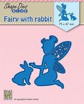 SDB071 Shape Dies Blue "fairie with rabbit"