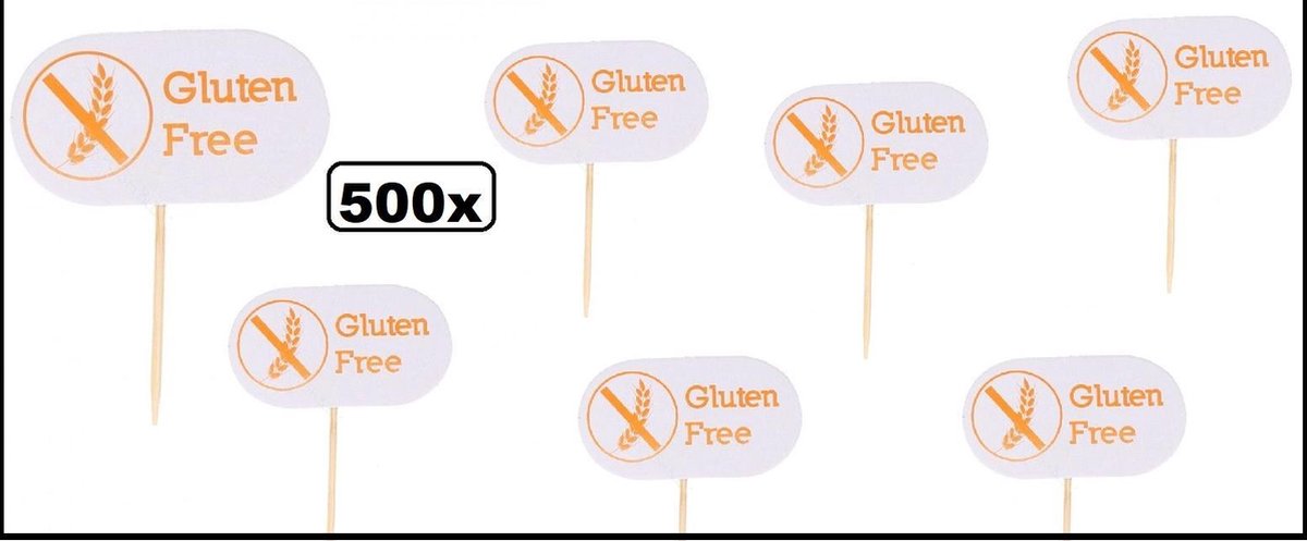 500x Prikker Hout Gluten Free - gluten vrij prikkers cocktail hapjes eten tafelen