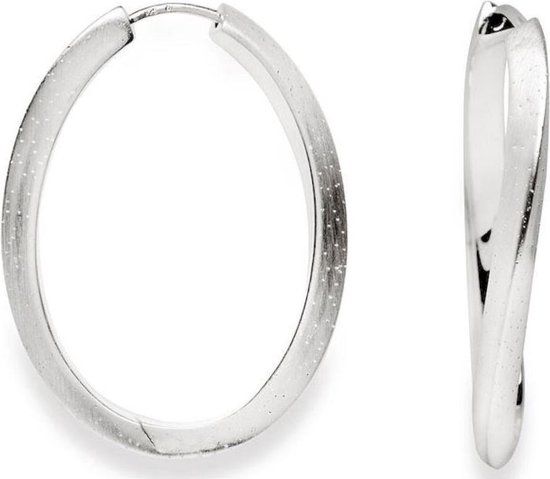 bastian inverun - zilveren oorbellen oorringen diamant - 11759 | bol.com