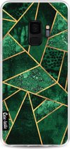 Casetastic Samsung Galaxy S9 Hoesje - Softcover Hoesje met Design - Deep Emerald Print