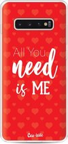 Casetastic Samsung Galaxy S10 Plus Hoesje - Softcover Hoesje met Design - All you need is me Print