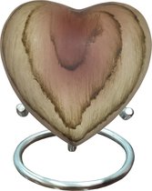 Mini urn hart Cherry wood - urn voor as - 2079