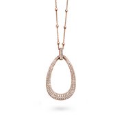 Silver Rose -P2010R -Hanger+Ketting -925 Zilver rosé-Cubic Zirkonia