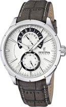Festina F16573/2 Retro - Horloge - Leer - Bruin - 45.8 mm