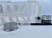 Builder 5ml+Gel penseel nr6+Nageltips 100st+Lijm7gr+Chroompoeder ( COMBIDEAL02), manicure, pedicure, gelnagels, acrylnagels, nepnagels - beautyandthings©