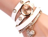 Horloge- Wrap- Dames- Wit