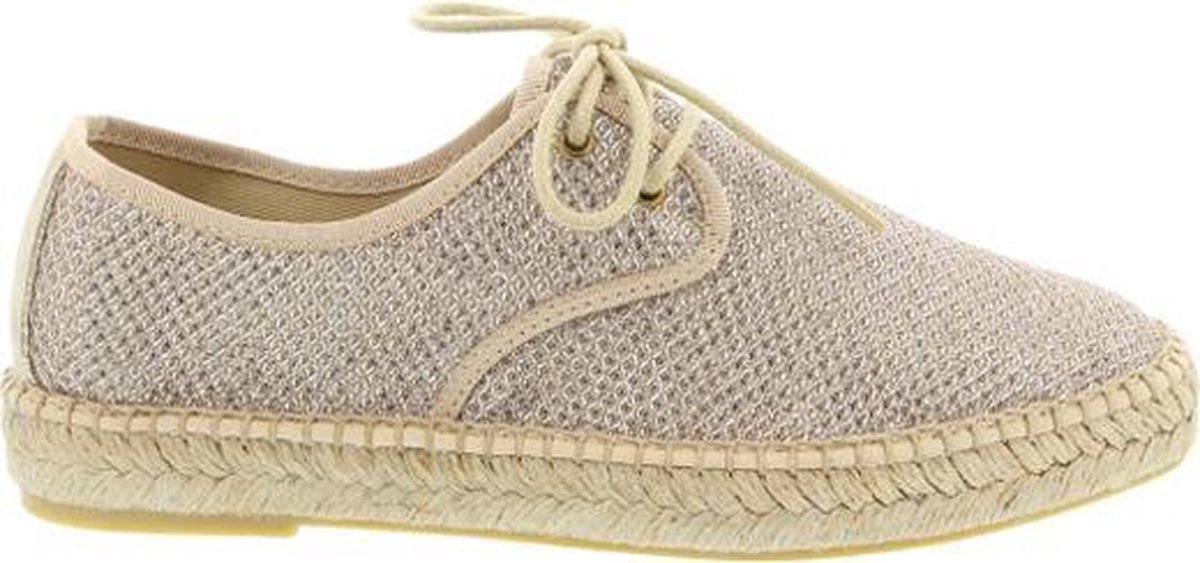 Toni Pons Ivon-S Platinum Dames Espadrilles met Vetersluiting –