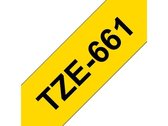 Brother TZe-661 Labeltape Tapekleur: Geel Tekstkleur: Zwart 36 mm 8 m