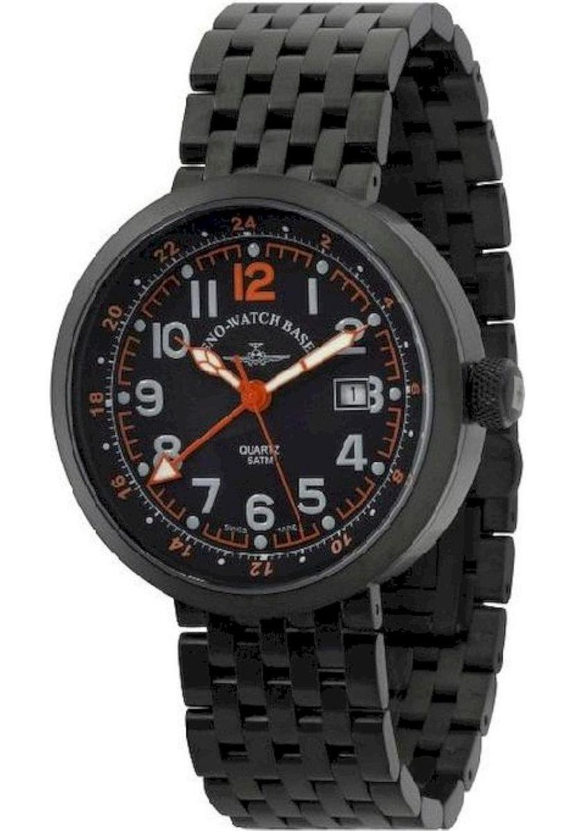 Zeno Watch Basel Herenhorloge B554Q-GMT-bk-a15M