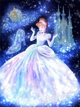 Diamond painting Prinses Cinderella 30X40 voor volwassenen en kinderen volledig pakket