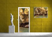 Sticker pour porte Sticker mural Animaux | Jaune | 91x211 cm