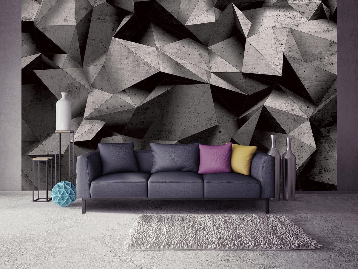 Modern Abstract Geometric Art Photo Wallcovering