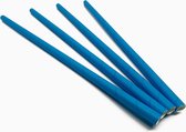 Papieren rietjes 8x240mm blauw, verpakt per 500 stuks in OPP zak