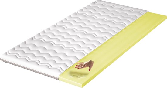LUCID Traagschuim matrastopper Europees eenpersoons (90 x 200 cm) - met