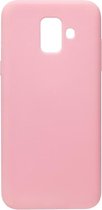 ADEL Siliconen Back Cover Softcase Hoesje Geschikt voor Samsung Galaxy A6 (2018) - Roze