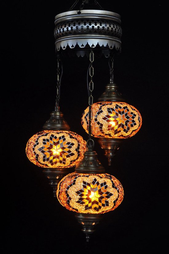 Hanglamp bruin - Mozaïek lamp - Turkse lamp - Oosterse lamp - Marokkaanse  lamp | bol.com