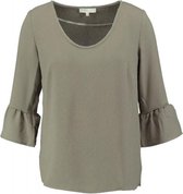 Signe nature structure tuniek blouse 3/4 mouw khaki army van stevig polyester stretch - Maat 40